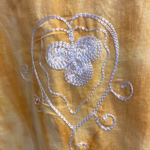 Boho tie dye long summer dress with embroidery - Picture 2 of 9